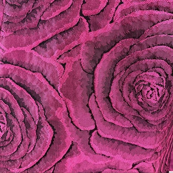 Aqua Brocade‎ Magenta Rose Print Skater Dress EUC Sz XS - Picture 7 of 11